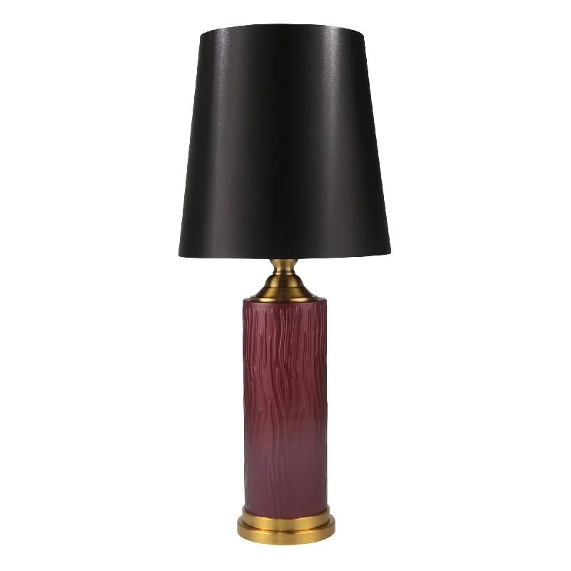 glass table lamps with a frosted surface for soft light diffusionglass table lamps with a frosted surface for soft light diffusionSagebrook Home Glass 35`` Cylinder Table Lamp,Burgundy