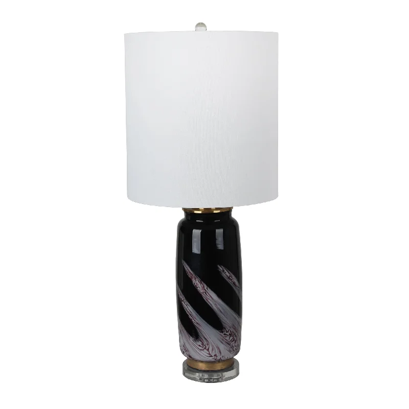 modern minimalist table lamps for contemporary living roomsmodern minimalist table lamps for contemporary living roomsSagebrook Home Glass 36`` Table Lamp, Black/Purple Mix