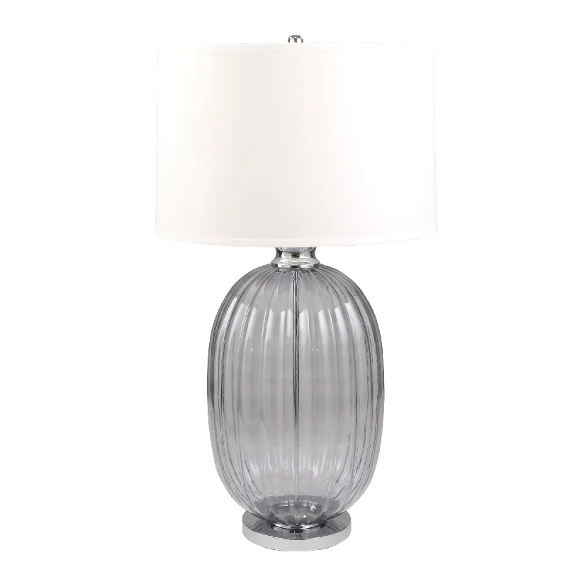 rustic farmhouse table lamps for cozy kitchensrustic farmhouse table lamps for cozy kitchensSagebrook Home Glass 39`` Ribbed Table Lamp, Smoke Gray