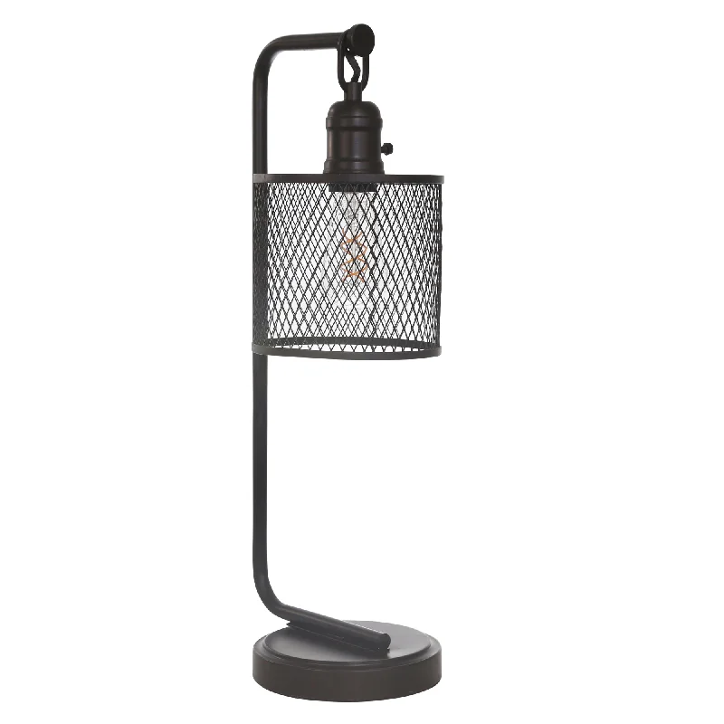 wooden table lamps with natural grain for a warm and organic feelwooden table lamps with natural grain for a warm and organic feelSagebrook Home Metal 23`` Cage Shade Table Lamp W/ Usb, Bronze