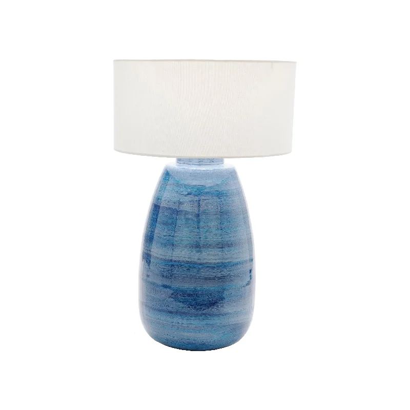 wooden table lamps with natural grain for a warm and organic feelwooden table lamps with natural grain for a warm and organic feelSagebrook Home 50669 27" H Metal Table Lamp, Blue