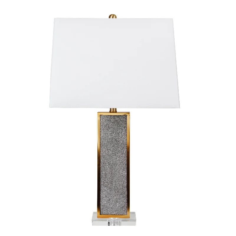 marble table lamps with a luxurious veined pattern for high end decormarble table lamps with a luxurious veined pattern for high end decorSagebrook Home 50324 29" Metal Table Lamp On Crystal base, Gray/Gold
