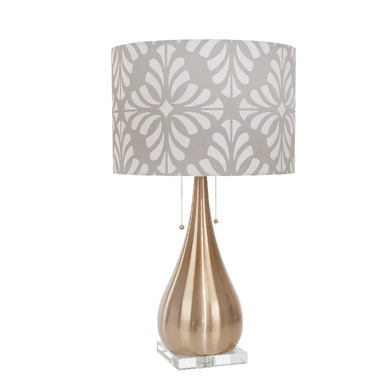 crystal table lamps with dazzling prisms for a glamorous effectcrystal table lamps with dazzling prisms for a glamorous effectSagebrook Home Metal 29`` Teardrop Table Lampw/ Print Shade, Gold