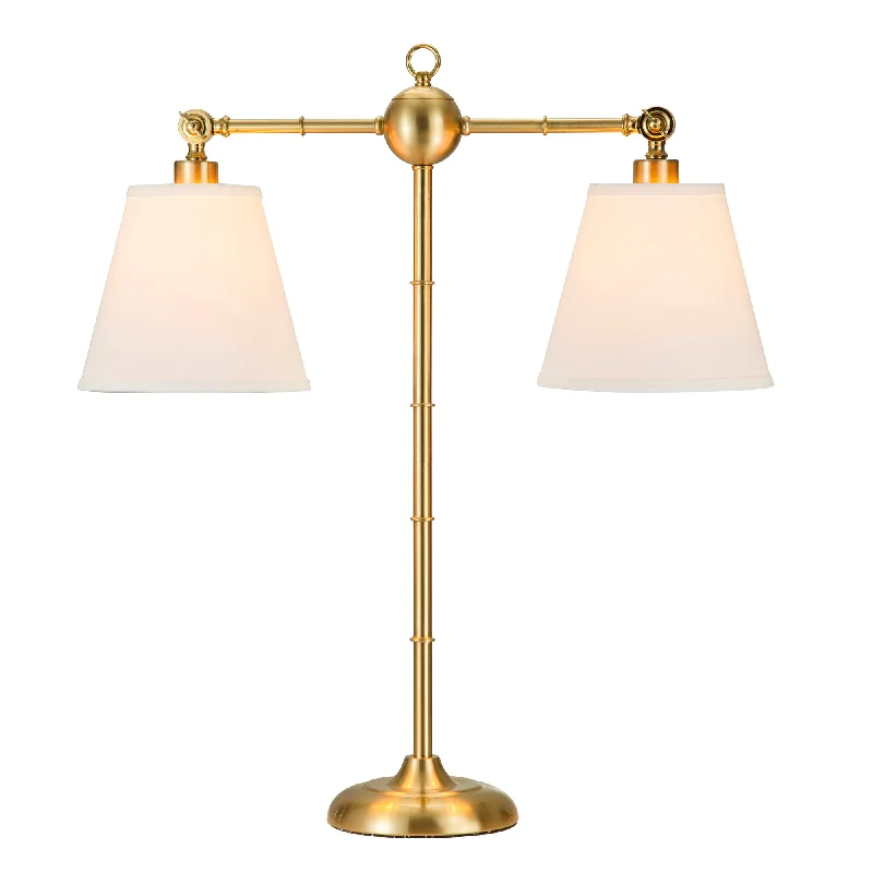 asian inspired table lamps with bamboo accents for a zen atmosphereasian inspired table lamps with bamboo accents for a zen atmosphereSagebrook Home Metal 31`` Library Twin Shade Table Lamp, Gold - Kd