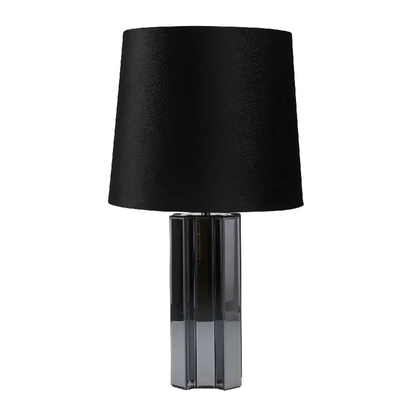 fabric table lamps with a linen shade for a relaxed and breathable lookfabric table lamps with a linen shade for a relaxed and breathable lookSagebrook Home Mirrored 33`` Geometric Table Lamp, Black