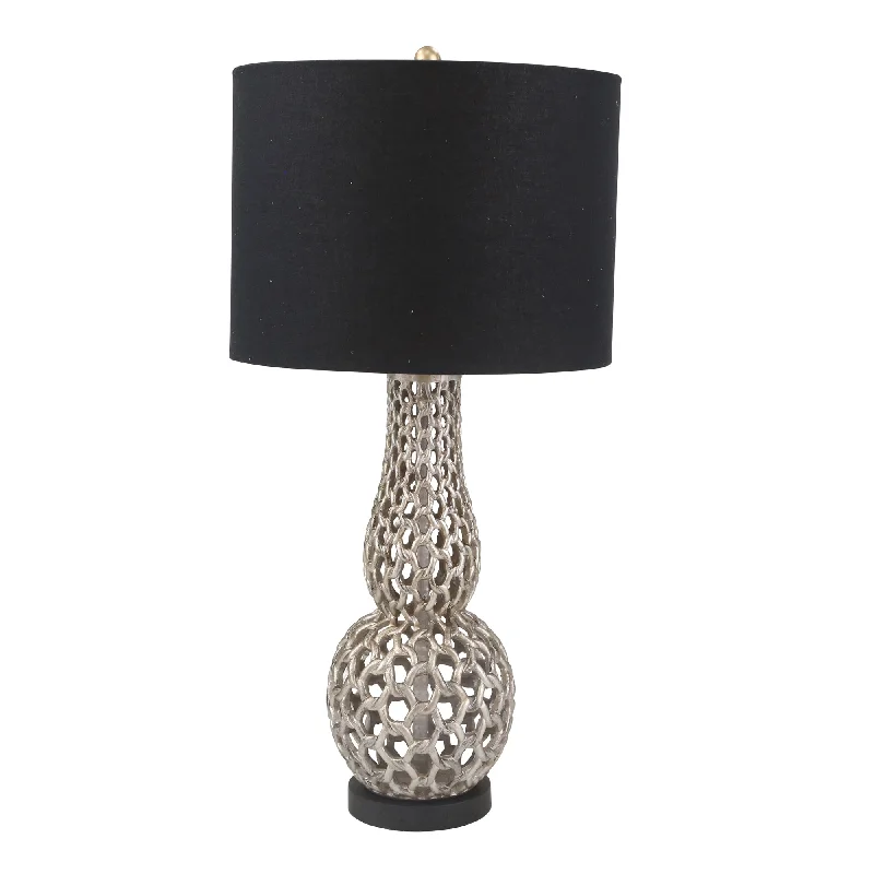 ceramic table lamps with hand painted designs for an artistic touchceramic table lamps with hand painted designs for an artistic touchSagebrook Home Polyresin 31`` Basket Weave Table Lamp, Silver