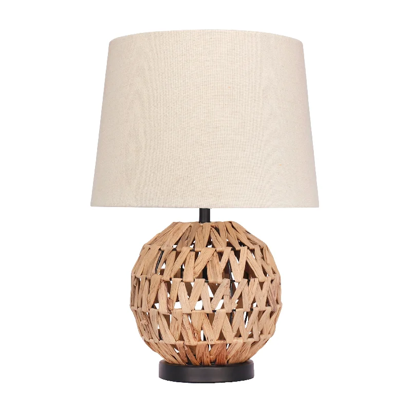 rustic farmhouse table lamps for cozy kitchensrustic farmhouse table lamps for cozy kitchensSagebrook Home 50617 24" Rattan Table Lamp, Brown