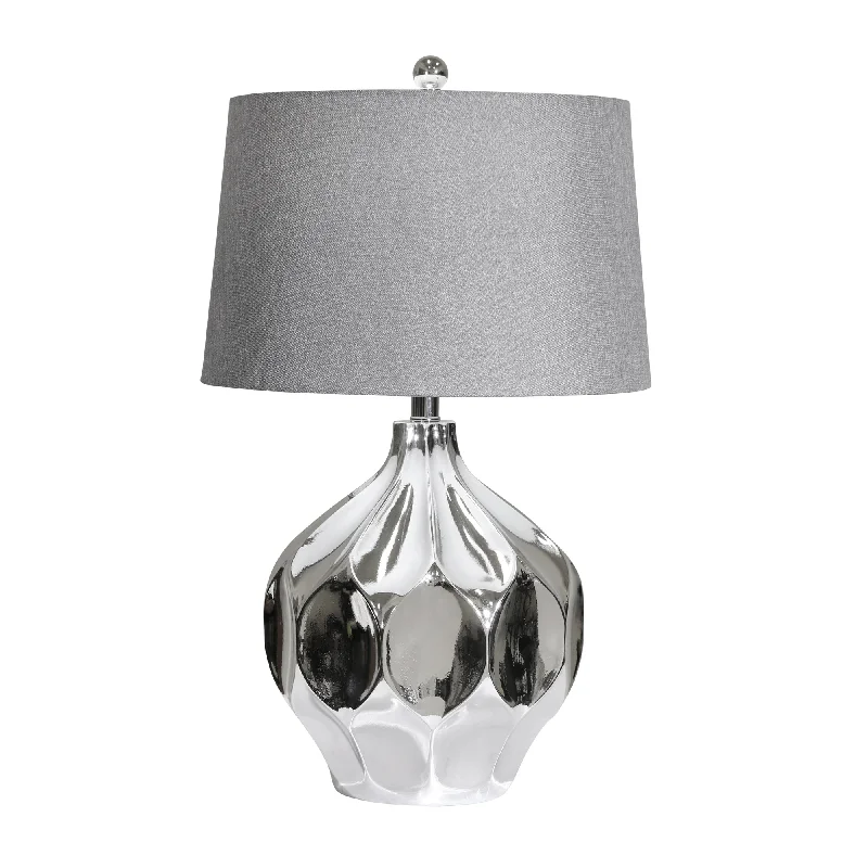 leather table lamps with a distressed texture for a rugged charmleather table lamps with a distressed texture for a rugged charmSagebrook Home 50213 26" Resin Fluted Table Lamp, Silver