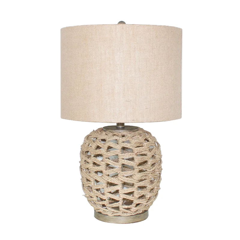 ceramic table lamps with hand painted designs for an artistic touchceramic table lamps with hand painted designs for an artistic touchSagebrook Home 50618 25" Rope Table Lamp, Beige