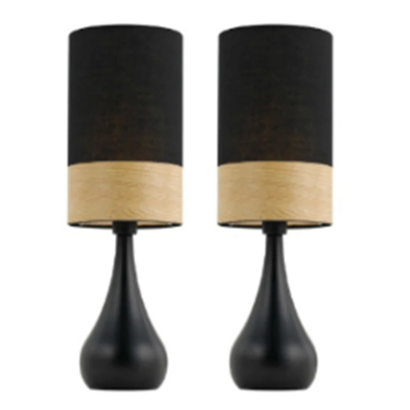 bohemian table lamps with colorful patterns for eclectic bedroomsbohemian table lamps with colorful patterns for eclectic bedroomsSagebrook Home Set of 2 18 Metal Tear Drop Table Lamps, Black