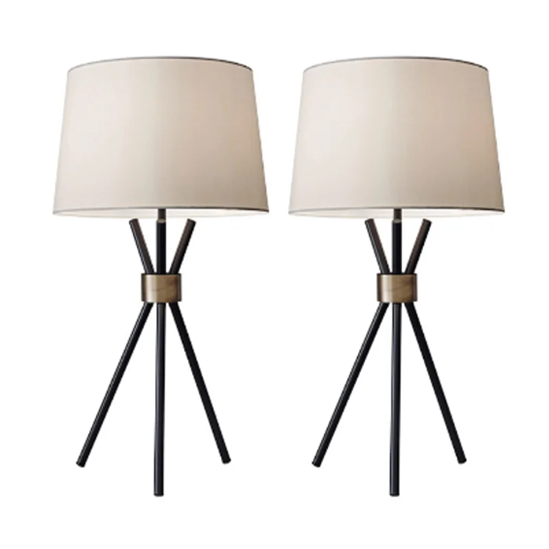 asian inspired table lamps with bamboo accents for a zen atmosphereasian inspired table lamps with bamboo accents for a zen atmosphereSagebrook Home 50665 22" Metal Tripod Table Lamps, Black- Kd, Set of 2