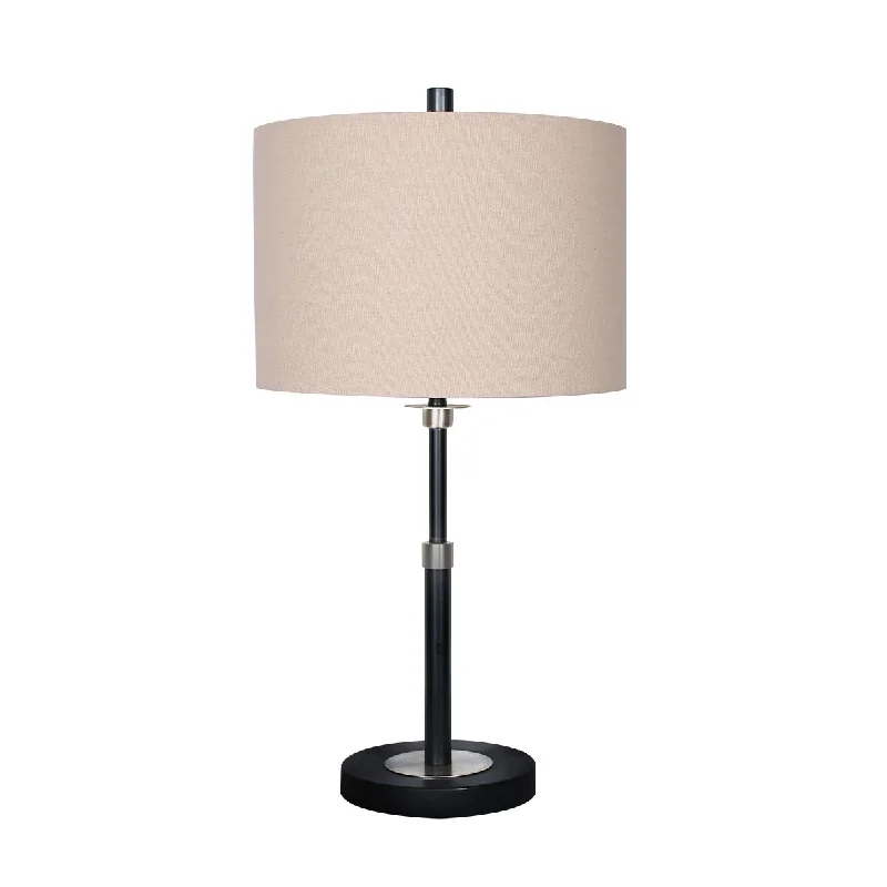 industrial style table lamps with exposed bulbs for loft apartmentsindustrial style table lamps with exposed bulbs for loft apartmentsSarantino Metal Table Lamp with Linen Drum Shade