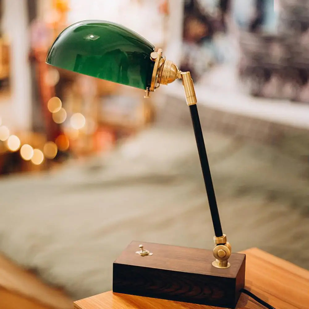 fabric table lamps with a linen shade for a relaxed and breathable lookfabric table lamps with a linen shade for a relaxed and breathable lookHaedus - Vintage-style Green Glass Reading Lamp with Retro Design - Perfect for