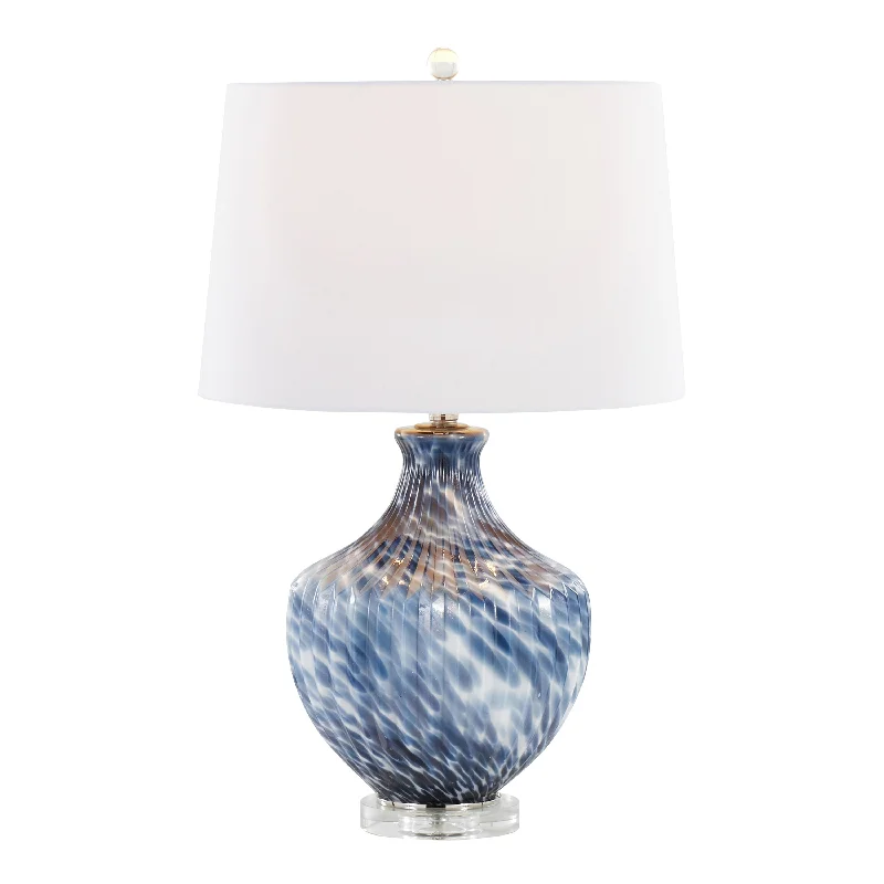 Blue Glass/White Linen