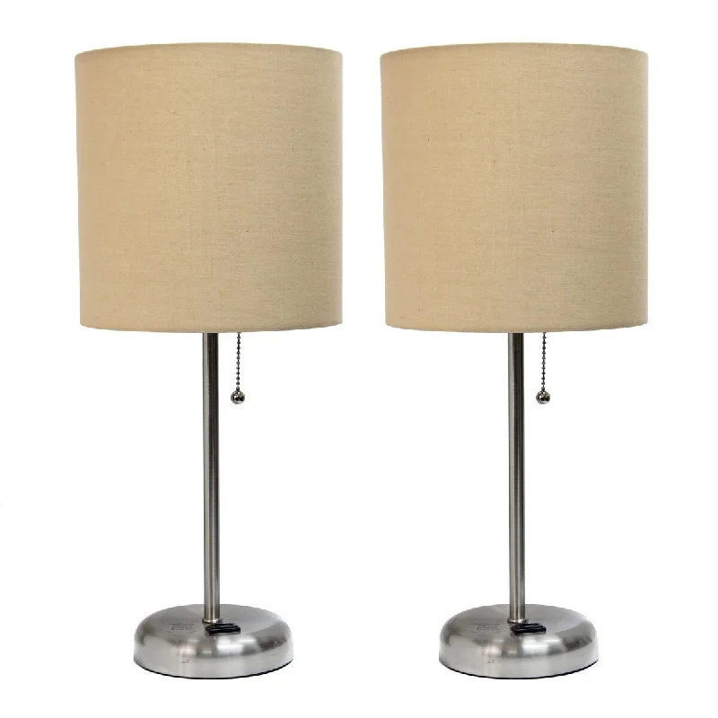 Brushed Steel/Tan Shade