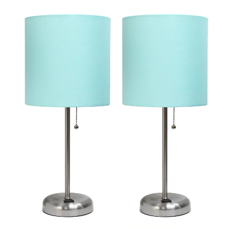 Brushed Steel/Aqua Shade