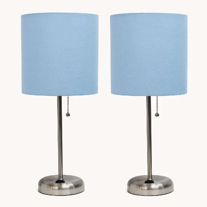 Brushed Steel/Blue Shade