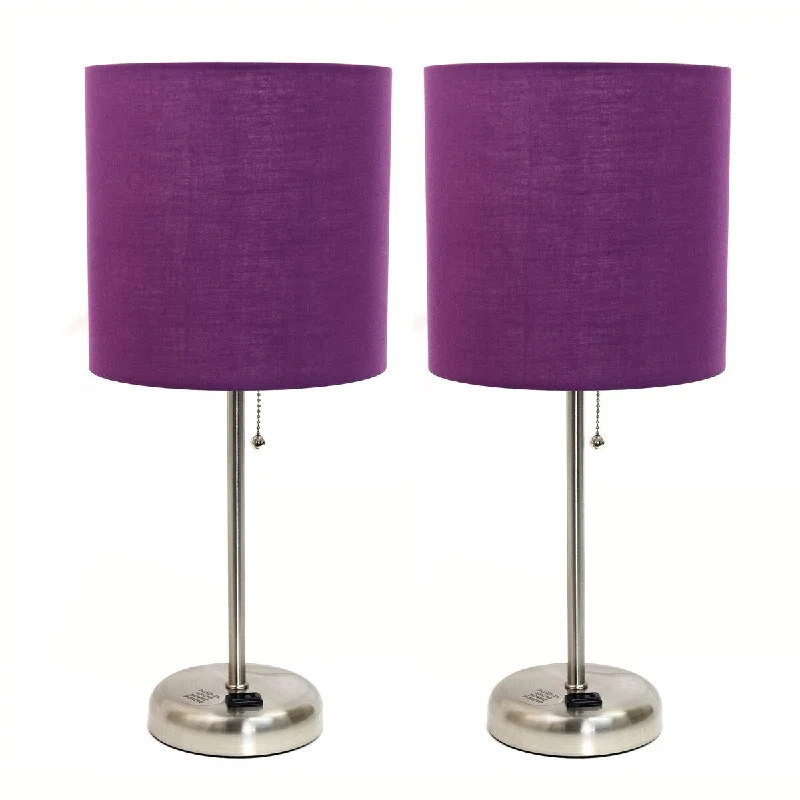 Brushed Steel/Purple Shade