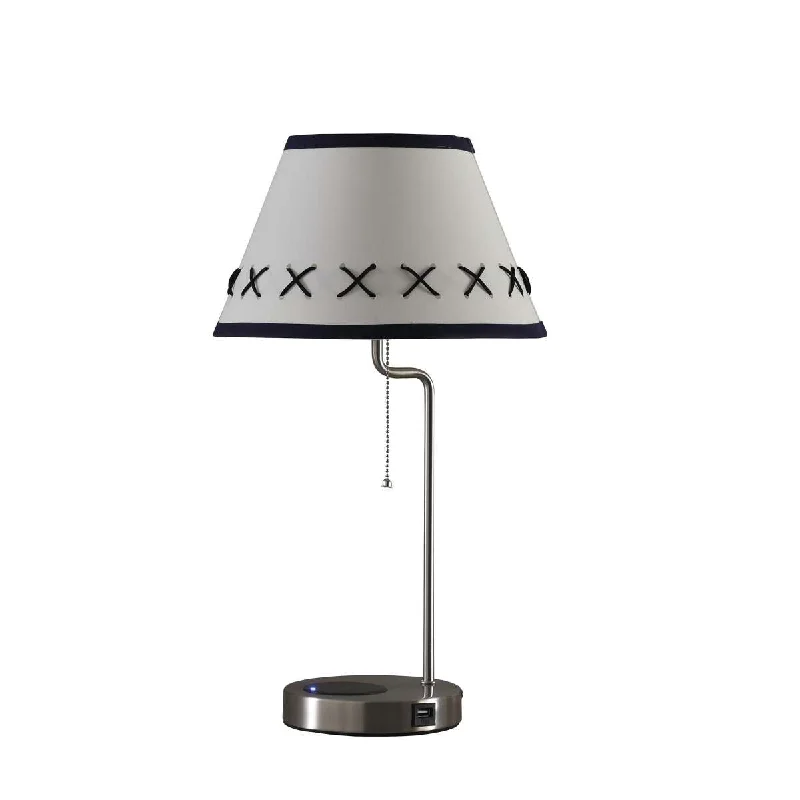 ceramic table lamps with hand painted designs for an artistic touchceramic table lamps with hand painted designs for an artistic touchTable Lamp With Wireless Charging And Usb Port, Silver By Benzara