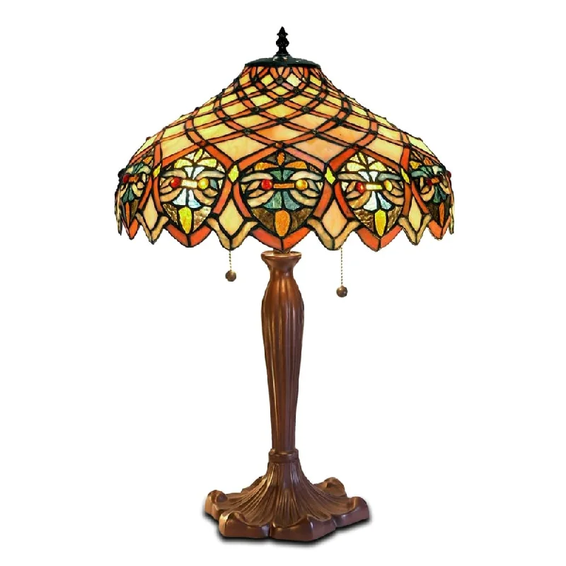 metal table lamps with a matte black finish for a sleek appearancemetal table lamps with a matte black finish for a sleek appearanceTiffany-style Table Lamp