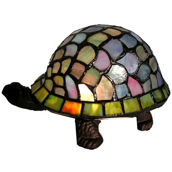 metal table lamps with a matte black finish for a sleek appearancemetal table lamps with a matte black finish for a sleek appearanceTiffany-style Turtle Accent Lamp