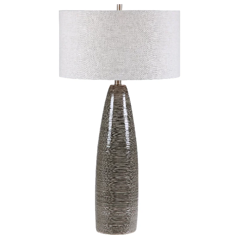 ceramic table lamps with hand painted designs for an artistic touchceramic table lamps with hand painted designs for an artistic touchUttermost 28280 Cosmo Charcoal Table Lamp