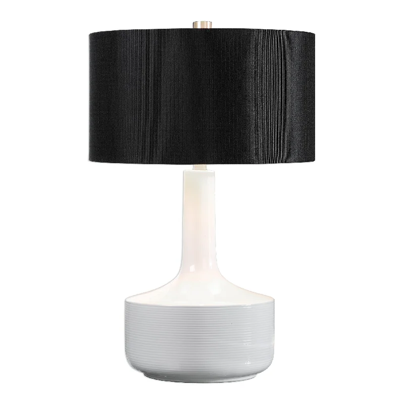 victorian style table lamps with ornate details for traditional homesvictorian style table lamps with ornate details for traditional homesUttermost 27566-1 Drenova Modern White Table Lamp