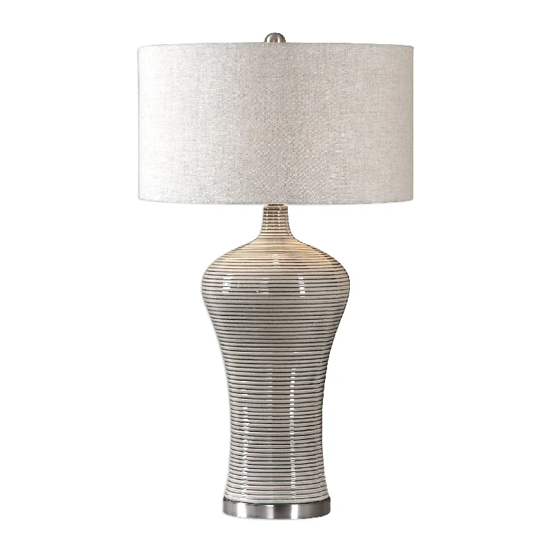 crystal table lamps with dazzling prisms for a glamorous effectcrystal table lamps with dazzling prisms for a glamorous effectUttermost 27570-1 Dubrava Light Gray Table Lamp
