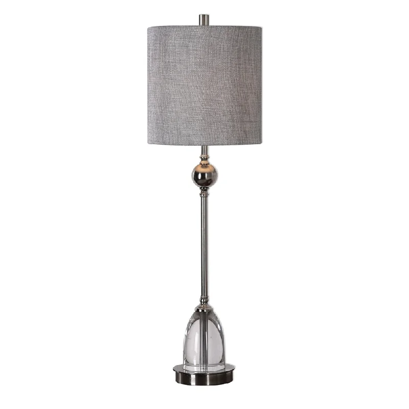 glass table lamps with a frosted surface for soft light diffusionglass table lamps with a frosted surface for soft light diffusionUttermost Gallo Nickel Buffet Lamp