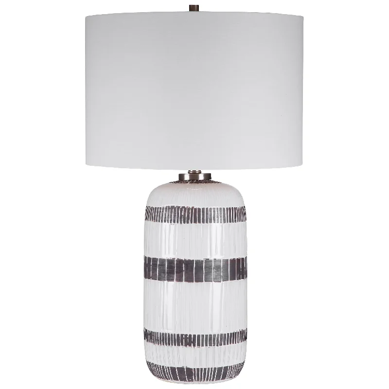 coastal style table lamps with nautical elements for beach housescoastal style table lamps with nautical elements for beach housesUttermost 28353-1 Granger Striped Table Lamp