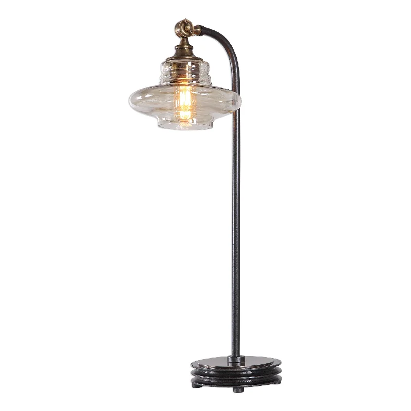 coastal style table lamps with nautical elements for beach housescoastal style table lamps with nautical elements for beach housesUttermost 29647-1 Lyell Industrial Table Lamp