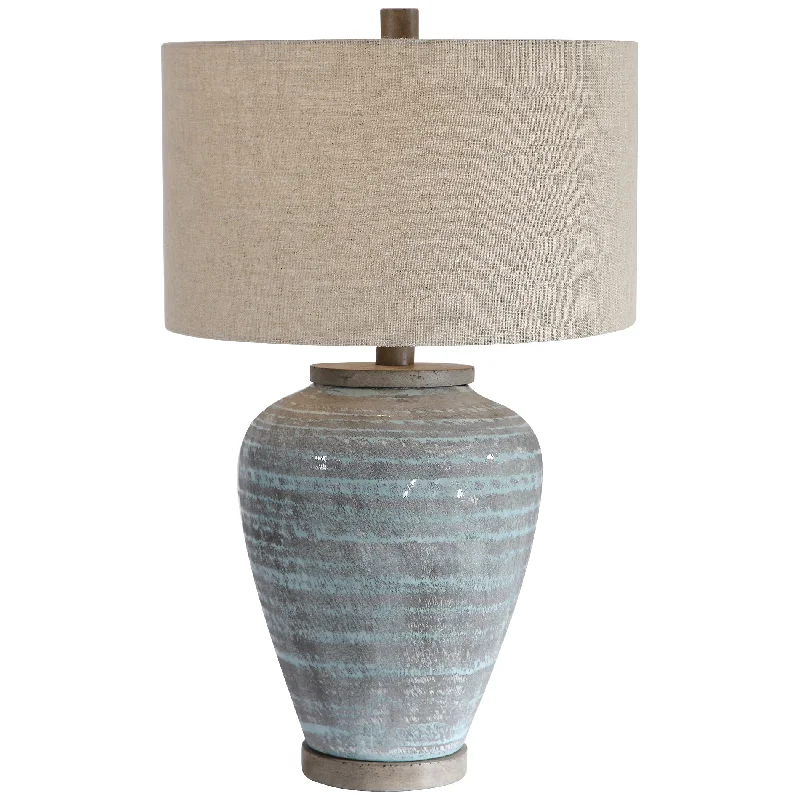 crystal table lamps with dazzling prisms for a glamorous effectcrystal table lamps with dazzling prisms for a glamorous effectUttermost 26228-1 Pelia Light Aqua Table Lamp