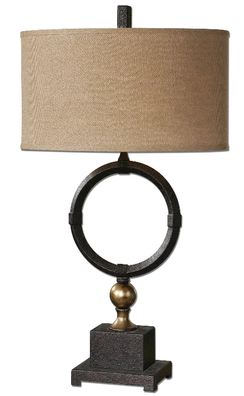victorian style table lamps with ornate details for traditional homesvictorian style table lamps with ornate details for traditional homesUttermost 26296-1 Pueblo Black Circle Table Lamp