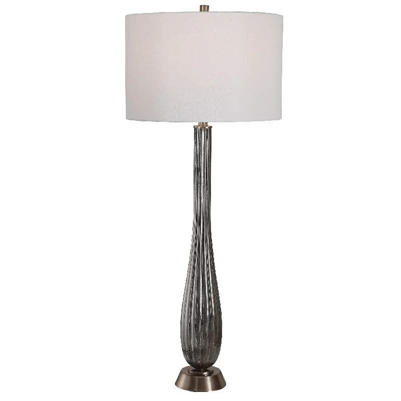 crystal table lamps with dazzling prisms for a glamorous effectcrystal table lamps with dazzling prisms for a glamorous effectUttermost 26360 Reeve Gray Glass Table Lamp
