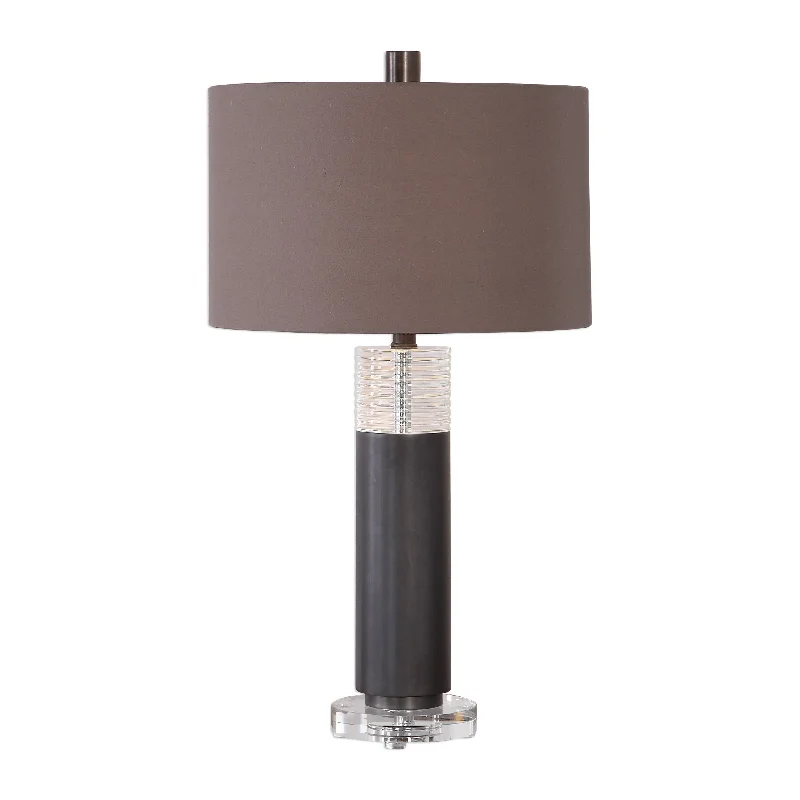 crystal table lamps with dazzling prisms for a glamorous effectcrystal table lamps with dazzling prisms for a glamorous effectUttermost 26225-1 Ryne Bronze Table Lamp