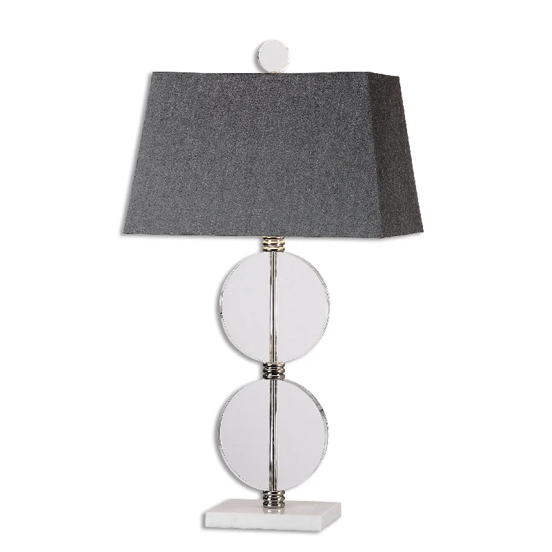 asian inspired table lamps with bamboo accents for a zen atmosphereasian inspired table lamps with bamboo accents for a zen atmosphereUttermost 26646 Telesino Crystal Disk Table Lamp