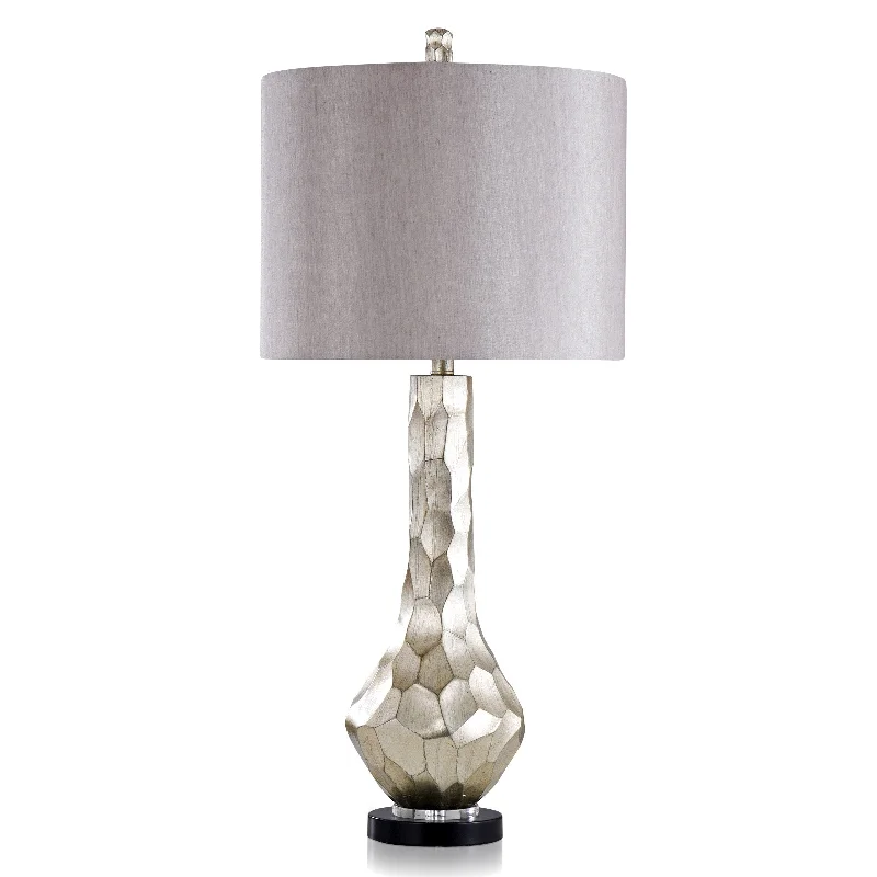 fabric table lamps with a linen shade for a relaxed and breathable lookfabric table lamps with a linen shade for a relaxed and breathable lookZara - Carved Stone Design Table Lamp With Clear Acrylic Base - Gold Finish - Shimmering Whisper Grey Shade